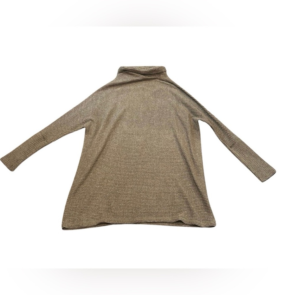 We the Free/Free People Oversized Turtleneck Lightweight Sweater Top | S | Olive
